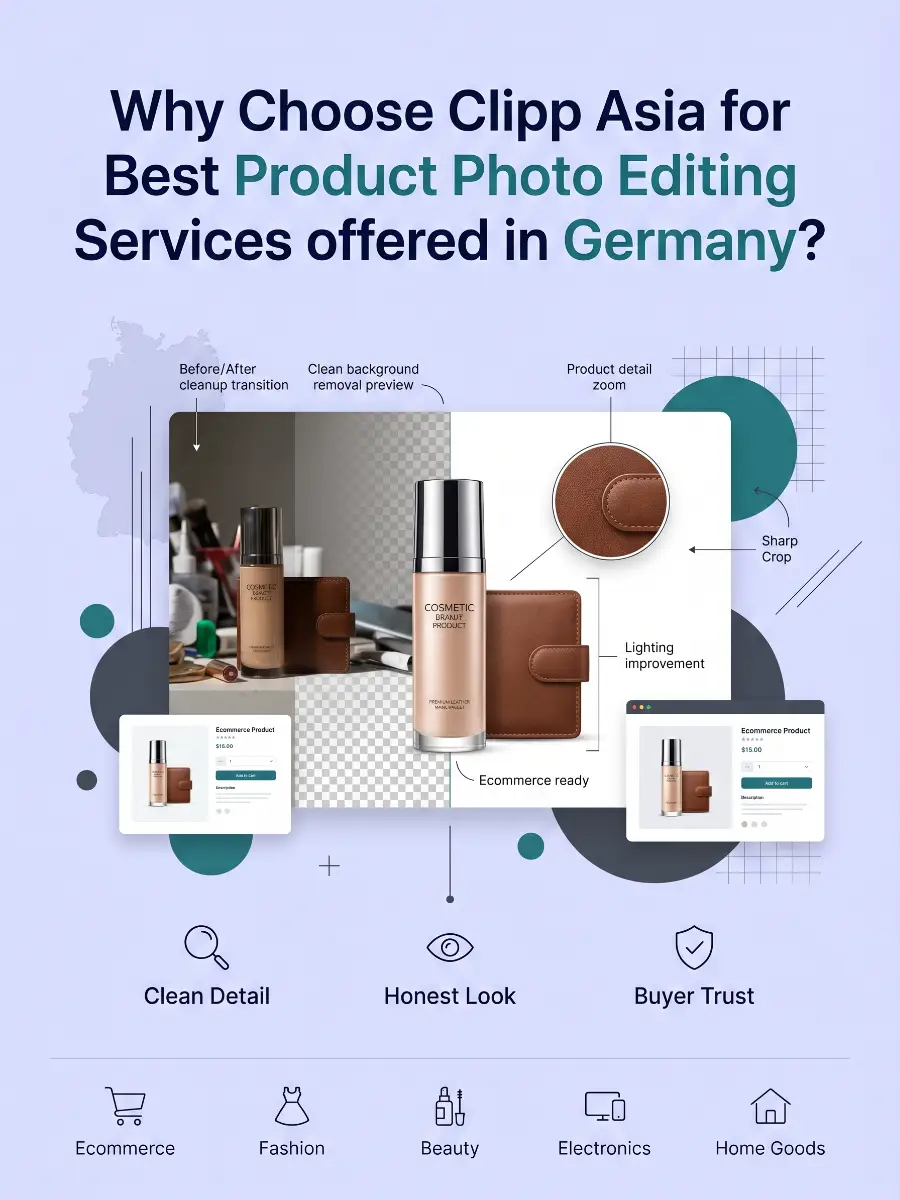 Why Choose Clipp Asia for Best Product Photo Editing Services offered in Germany?