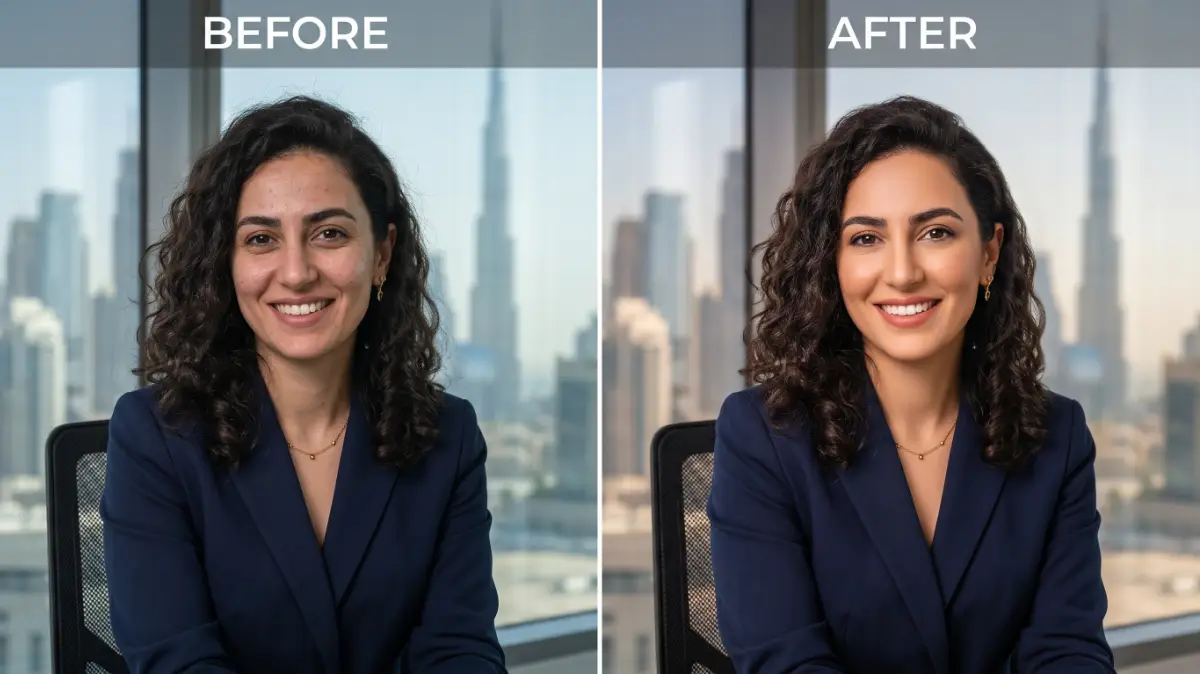 Professional Headshot Retouching Services Near Dubai