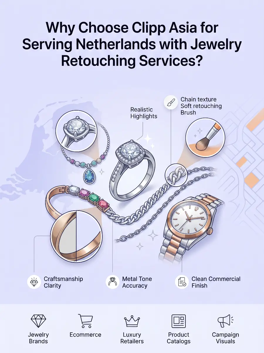 Why Choose Clipp Asia for Serving Netherlands with Jewelry Retouching Services?